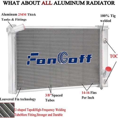 Row aluminum radiator fit - row,